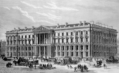 Foreslåede nye bygninger af General Post Office i St Martin-le-Grand af English School
