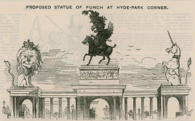 Vorgeschlagene Statue von Punch am Hyde Park Corner von English School