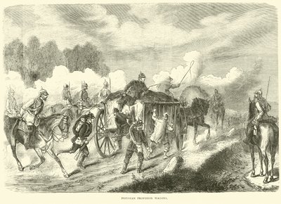 Preussiske forsyningsvogne, september 1870 af English School