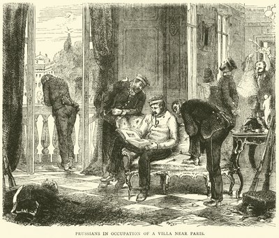 Preussere i besættelse af en villa nær Paris, oktober 1870 af English School