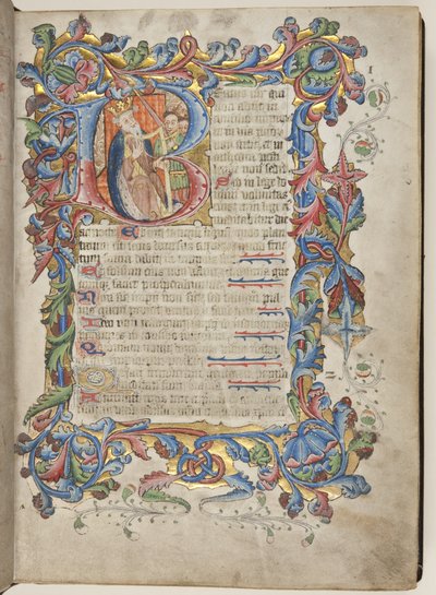 Psalter med Sarum-brugskalender, ca. 1425-75 (blæk, maling og guld på vellum) af English School