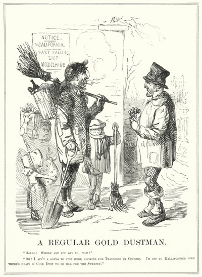 Punch tegneserie: A Regular Gold Dustman (gravering) af English School