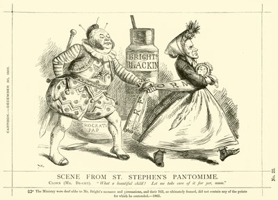 Punch tegneserie om John Bright: Scene From St Stephen