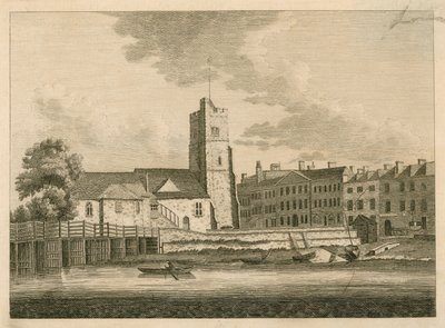Putney Bridge and Church, London af English School