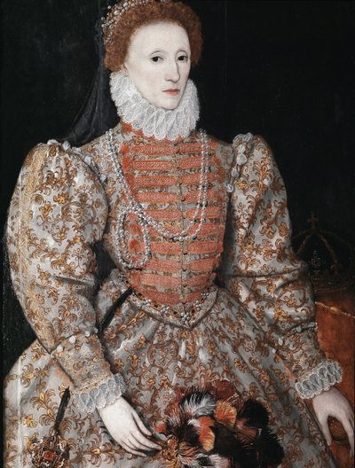 Dronning Elizabeth I, ca. 1575 (olie på panel) af English School