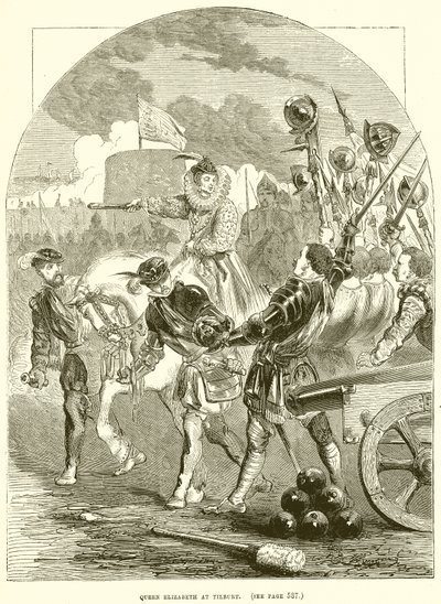 Dronning Elizabeth i Tilbury af English School