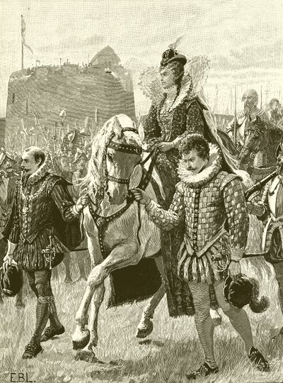 Dronning Elizabeth i Tilbury af English School