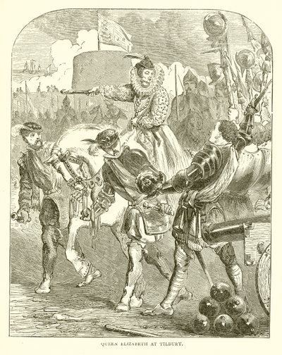 Dronning Elizabeth i Tilbury af English School