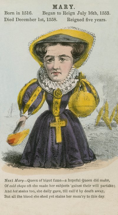 Queen Mary (akvatinte) af English School