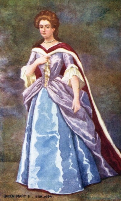 Queen Mary II (farvelitografi) af English School