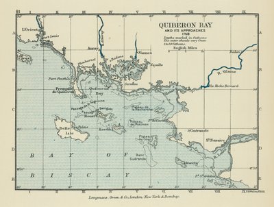 Quiberon-bugten og dens indsejlinger (farvelitografi) af English School