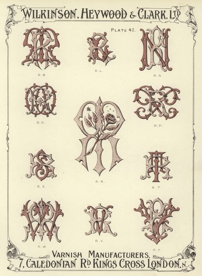 RM, RL, RN, RO, RR, RP, RS, RT, RW, RV, RY af English School