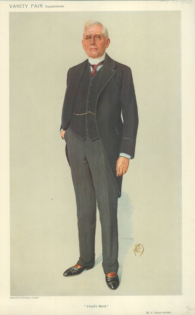 R V Vassar-Smith, Lloyds Bank, 20. juli 1910, Vanity Fair tegneserie af English School