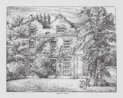 Raleigh House (litografi) af English School