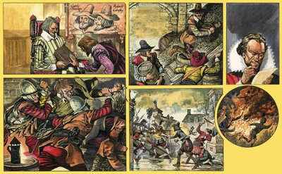 Ranger schaut auf Guy Fawkes von English School