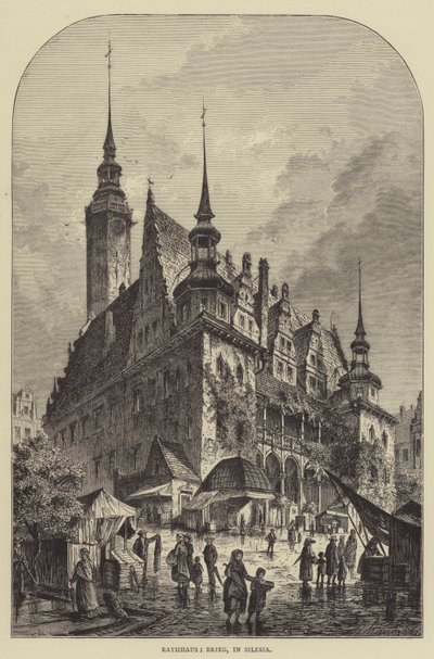 Rathaus, Brief, i Schlesien (gravering) af English School