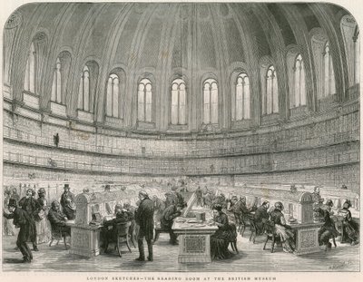 Læsesal i British Museum af English School