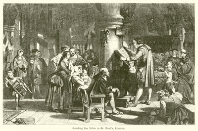 Læsning af Bibelen i St Pauls, London af English School