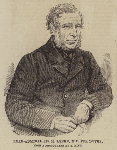 Kontreadmiral Sir H Leeke, MP for Dover (gravering) af English School