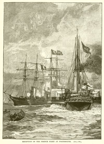 Modtagelse af den franske flåde i Portsmouth af English School