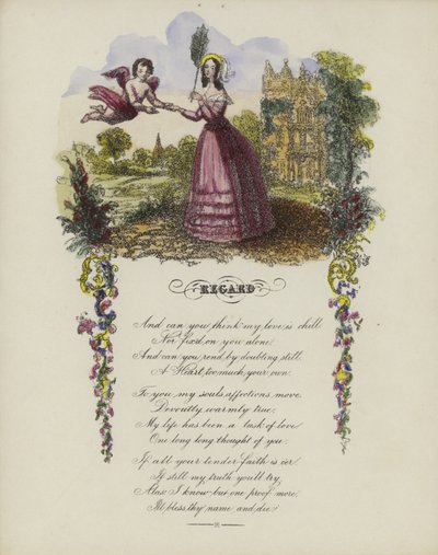 Hilsen, British Valentines-kort af English School