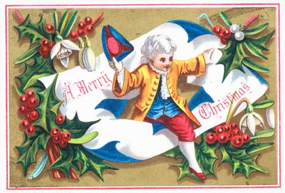 Regency Gentleman, julekort af English School