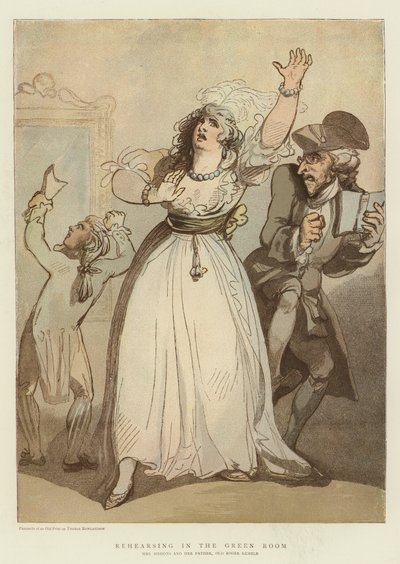 Øvelse i det grønne rum (chromolitho) af English School
