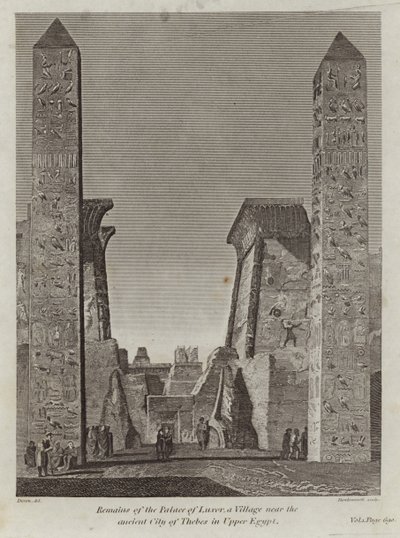 Rester af Palace of Luxor af English School