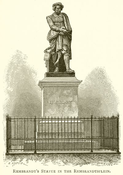 Rembrandt-statuen på Rembrandtplein af English School