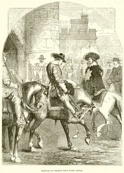 Fjernelse af Charles fra Hurst Castle af English School