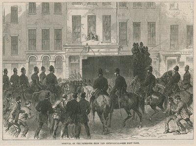 Fjernelse af de feniske fanger fra retsbygningen ved Bow Street af English School