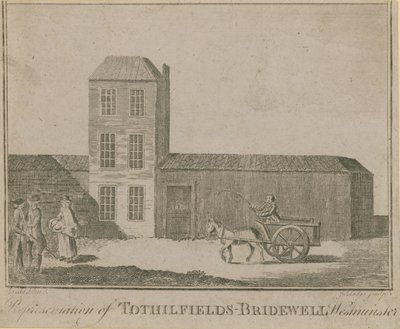Repræsentation af Tothill Fields Bridewell af English School