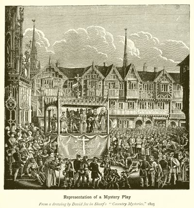 Darstellung eines Mysterienspiels von English School