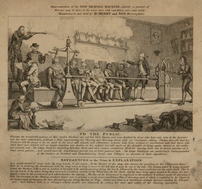 Repræsentation af den nye barbermaskine af English School