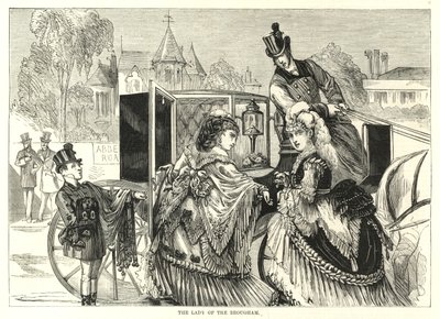 Repræsentative Derby Kvinder: The Lady of the Brougham af English School