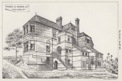 Bopæl i Shortlands, Kent (gravering) af English School