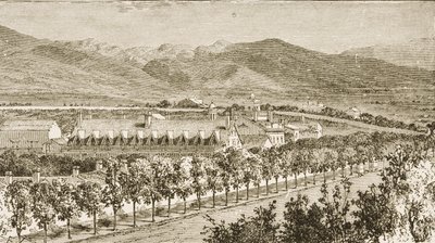 Brigham Youngs (1801-77) anden præsident for Mormonkirkens bopæl, Salt Lake City, Utah, fra 