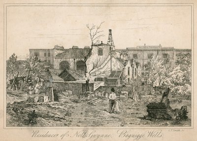 Bopæl for Nell Gwynne, Bagnigge Wells, London af English School