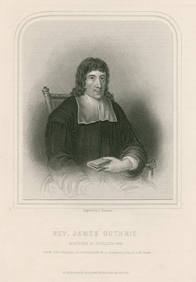 Pastor James Guthrie, minister for Stirling, 1661 af English School