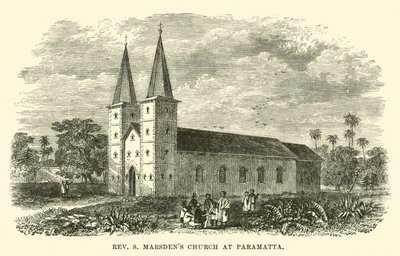 Pastor S Marsdens Kirke st Parramatta af English School