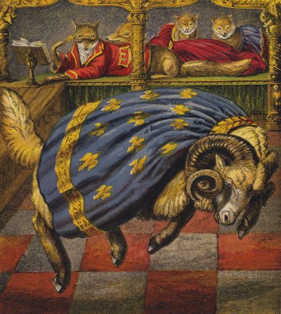 Reynard The Fox (farve litho) af English School
