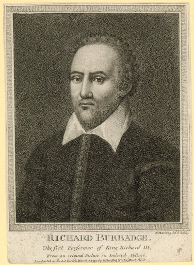 Richard Burbadge, den første performer af kong Richard III af English School