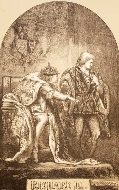 Richard III, 1890 (litho) af English School
