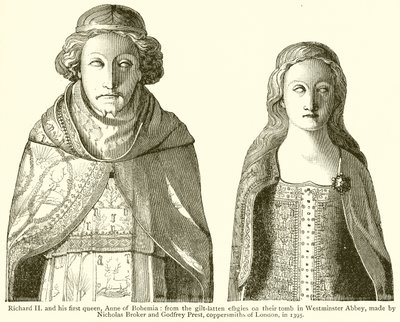 Richard II og hans første dronning, Anne af Bøhmen af English School