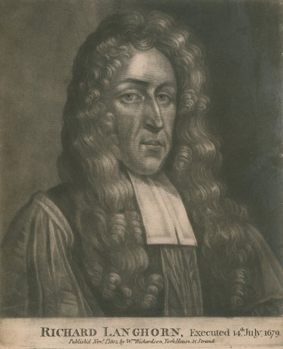Richard Langhorn, henrettet 14. juli 1679 af English School