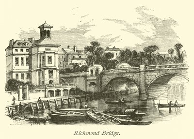 Richmond Bridge  af English School