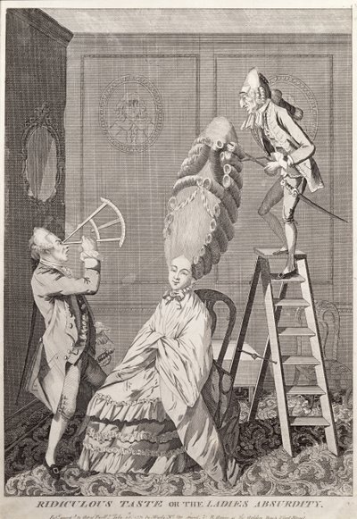 Ridiculous Taste or the Ladies Absurdity, veröffentlicht von A. Darly, London, 1771 von English School