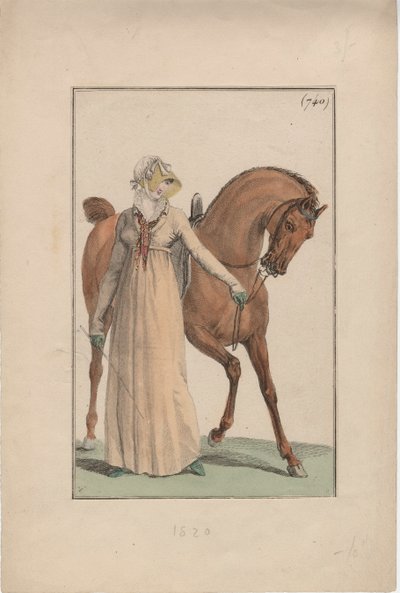Ridedragt, ca. 1806 af English School