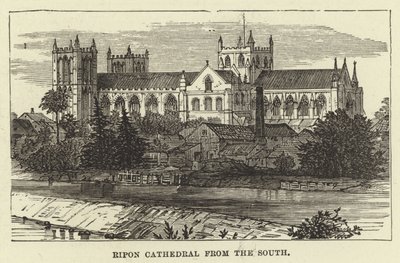 Ripon-katedralen fra syd af English School