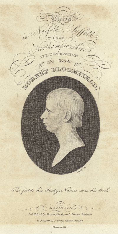 Robert Bloomfield, digter, portræt (gravering) af English School